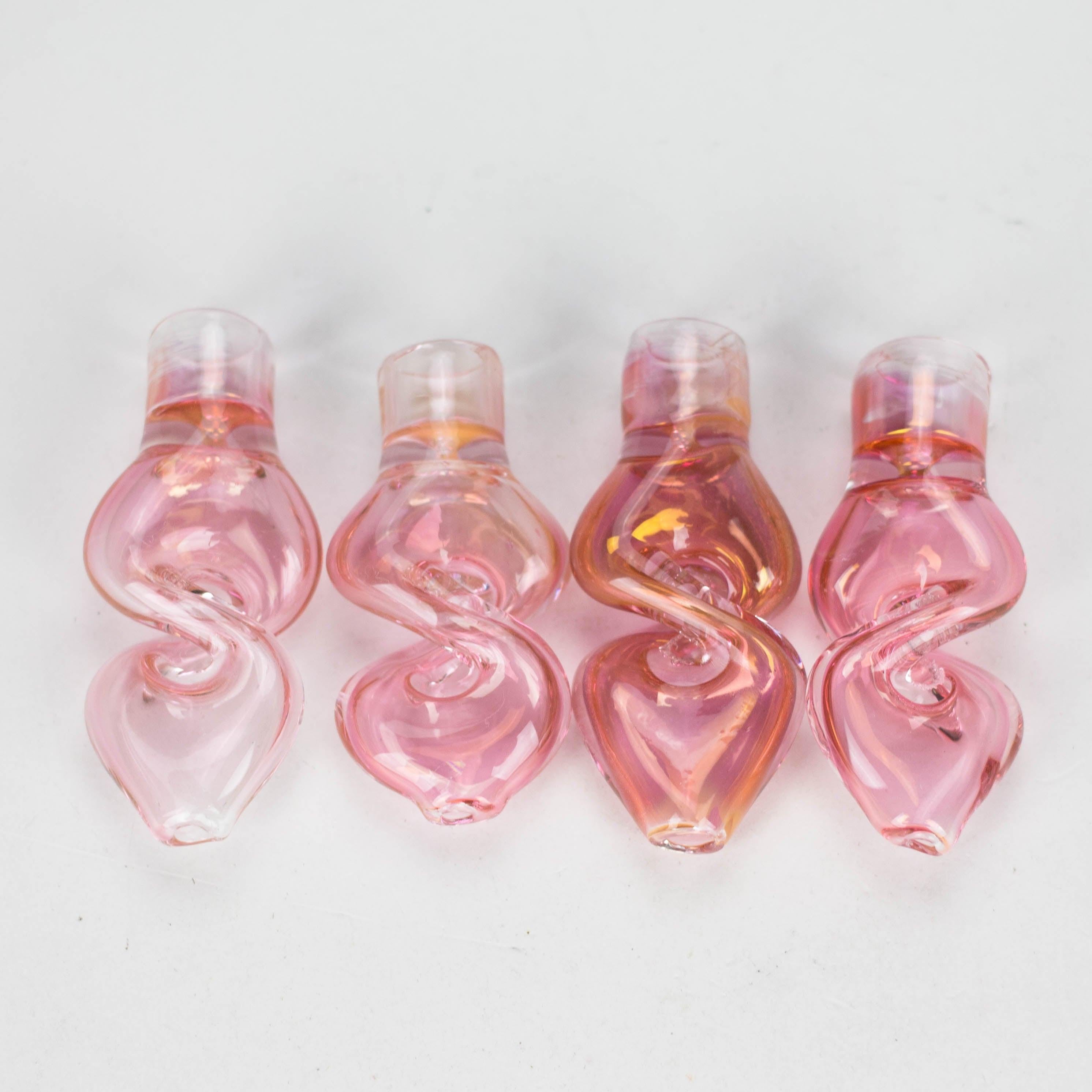 2.5" Pink Gold fumed Glass Twist Pipe Pack of 4 Main image