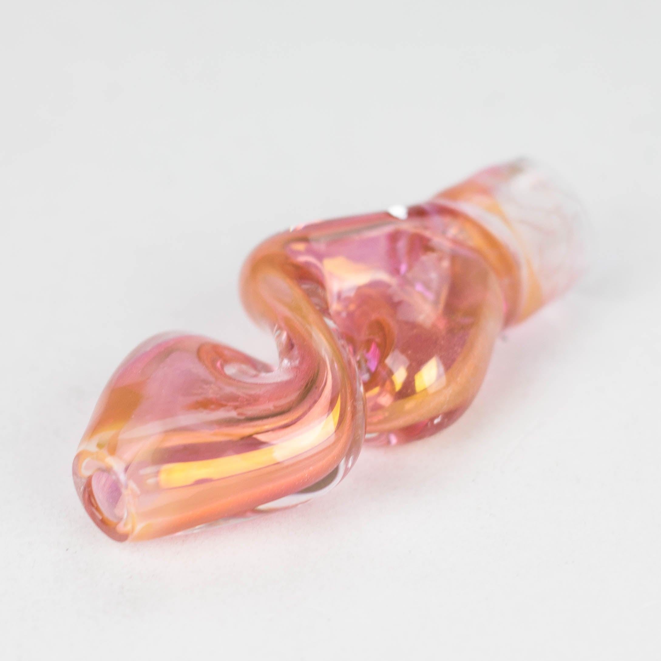 2.5" Pink Gold fumed Glass Twist Pipe Pack of 4 Secondary image
