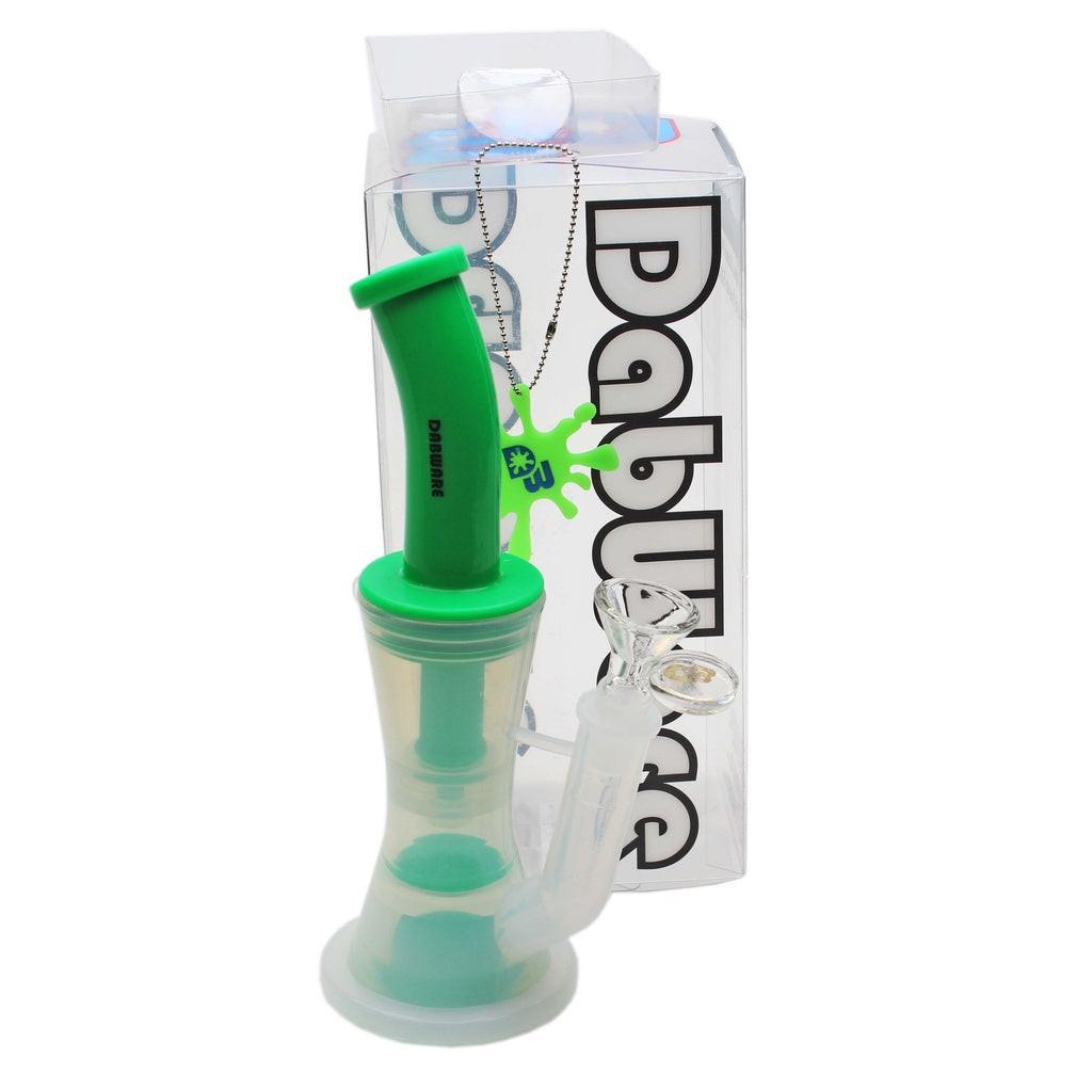 Dabware | Silicone Bubbler Platinum 10" Double Perc (Green)