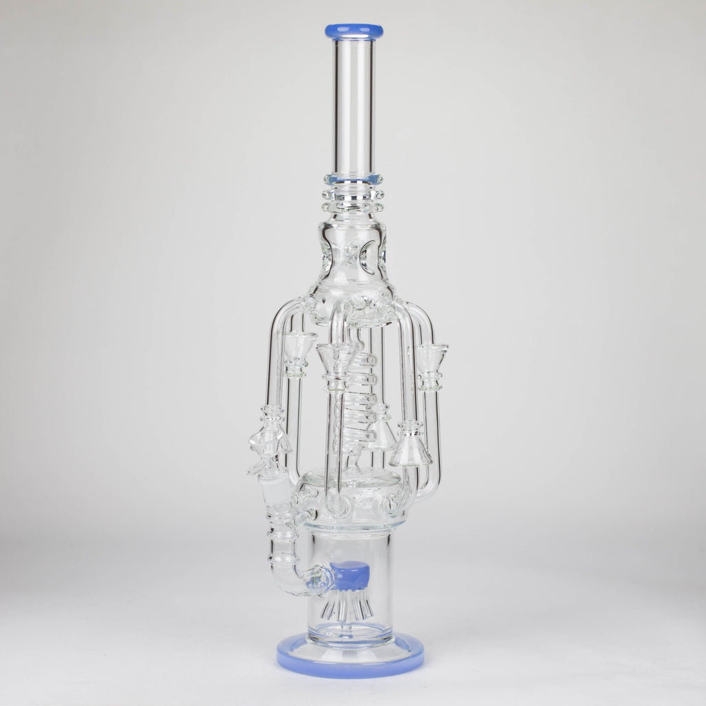19" Coil Glass water recycler bong [C1576]