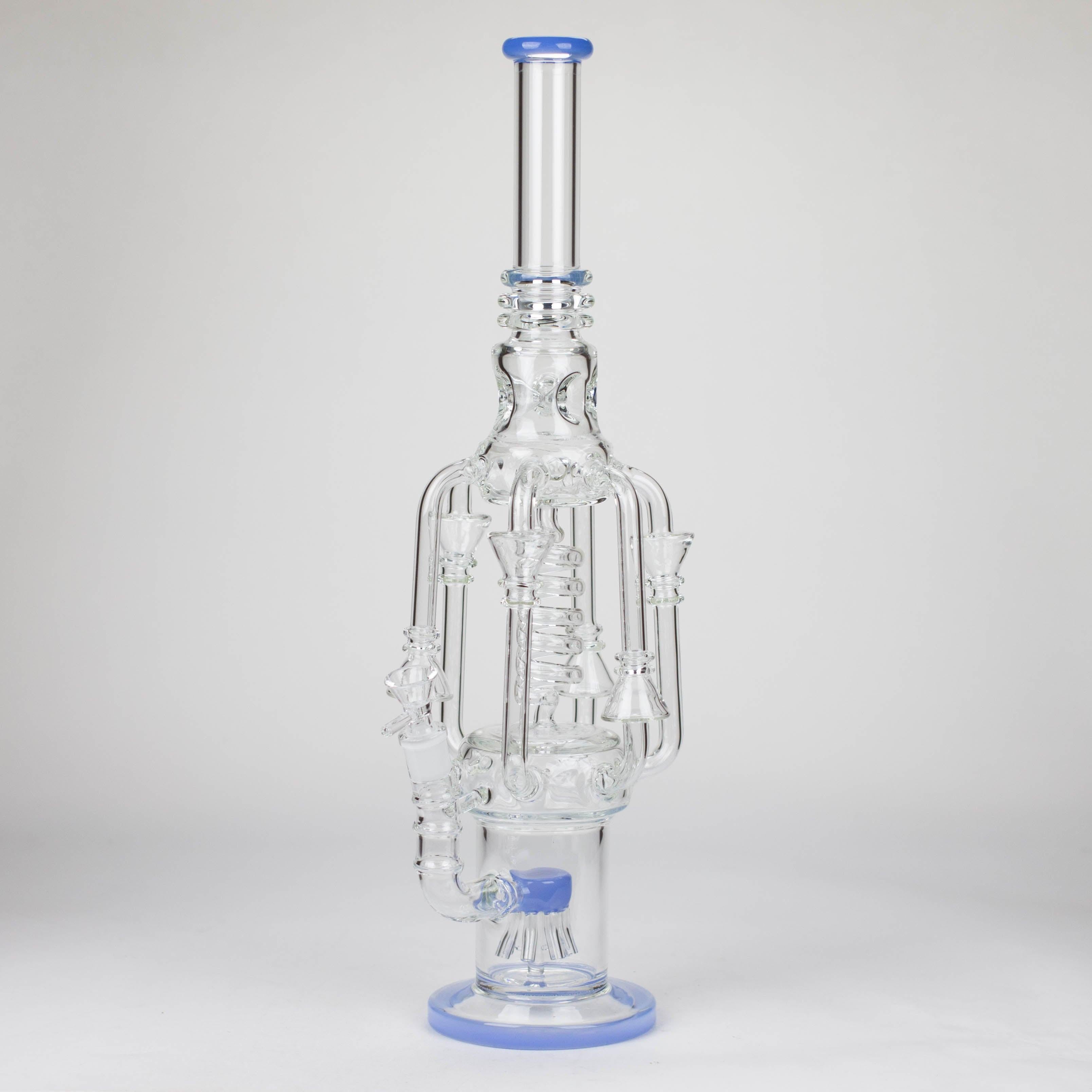 19" Coil Glass water recycler bong [C1576]