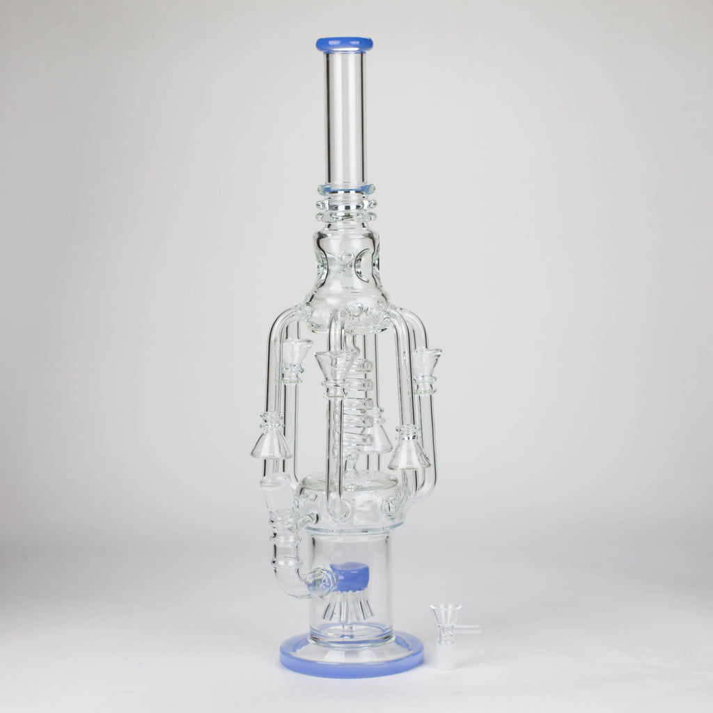 19" Coil Glass water recycler bong [C1576]
