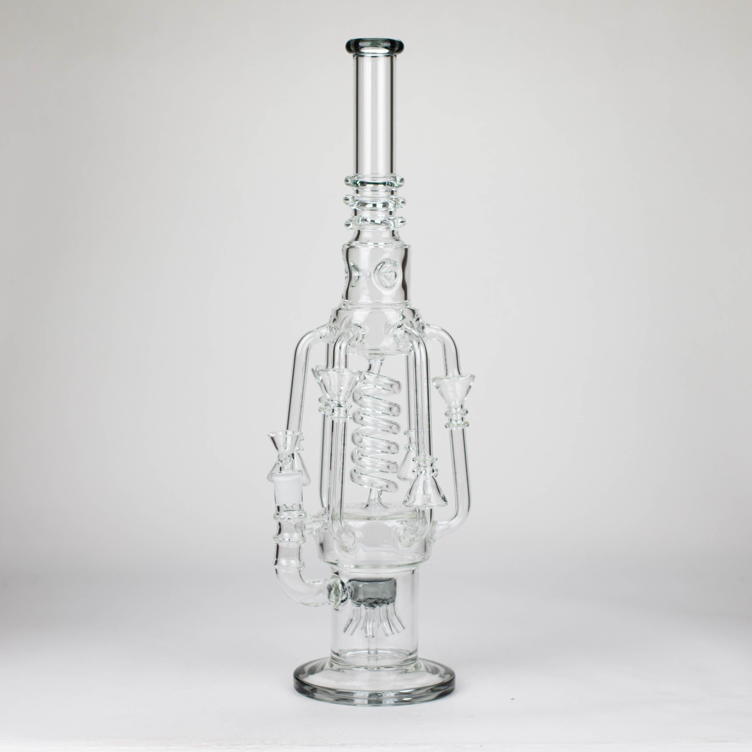 19" Coil Glass water recycler bong [C1576]