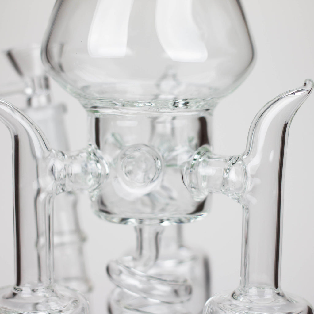 20" Coil Glass water recycler bong [C1577]