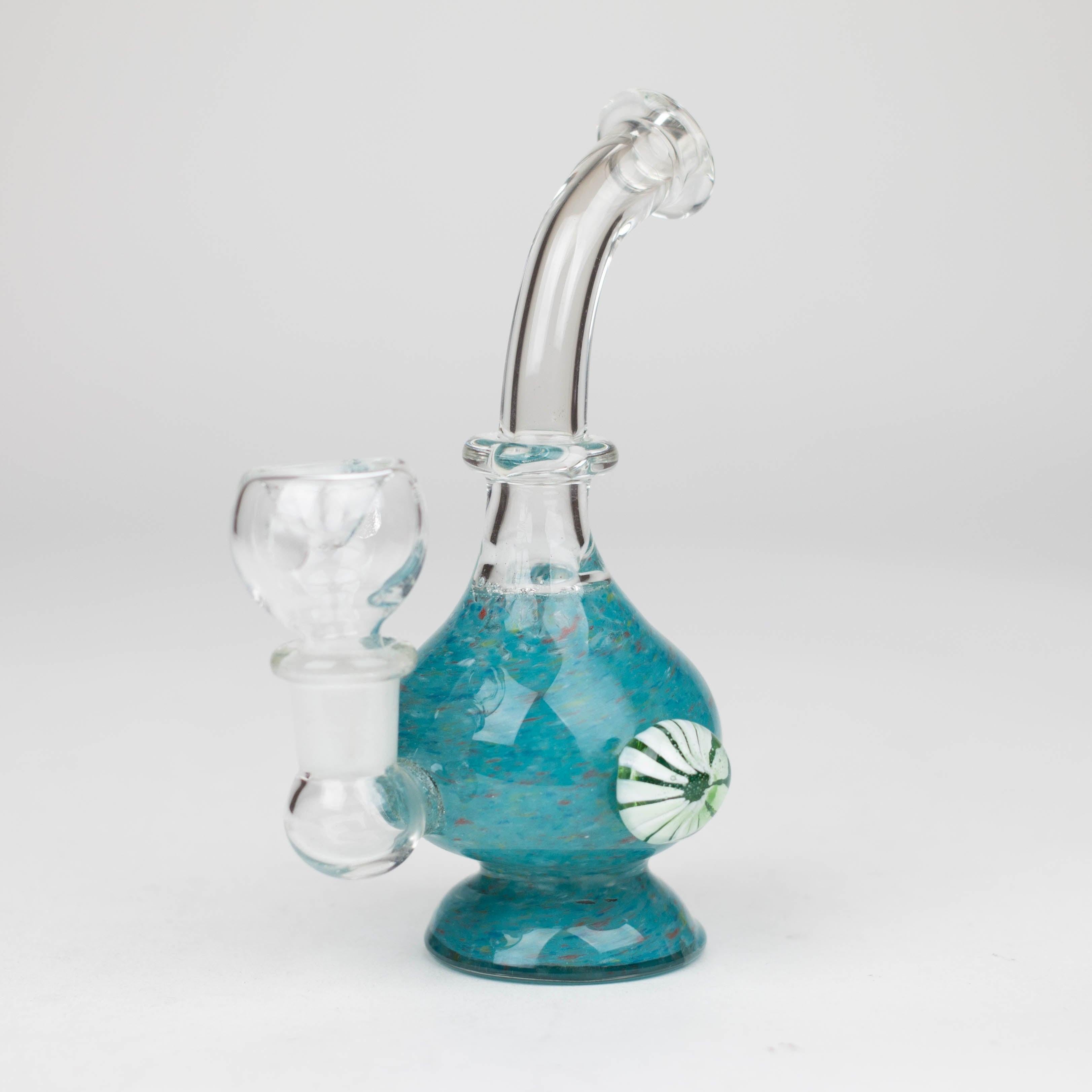 6" Bent neck bong with decoration-Color Assorted Secondary image