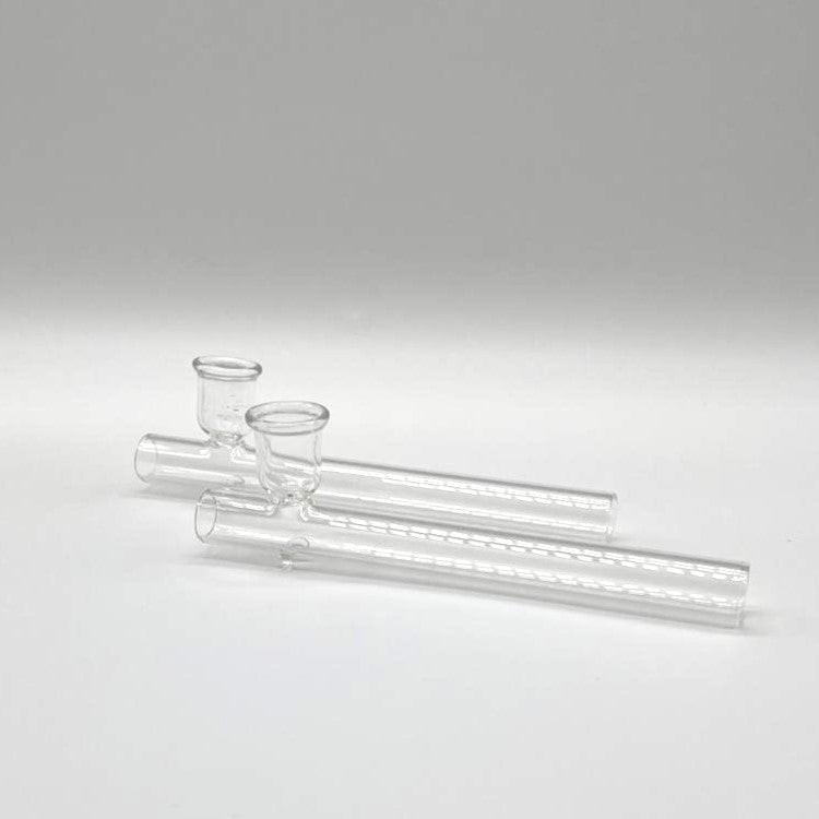 Steamroller Clear Glass Shotgun   Pipe 6" - 2PCS