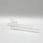 Steamroller Clear Glass Shotgun   Pipe 6" - 2PCS
