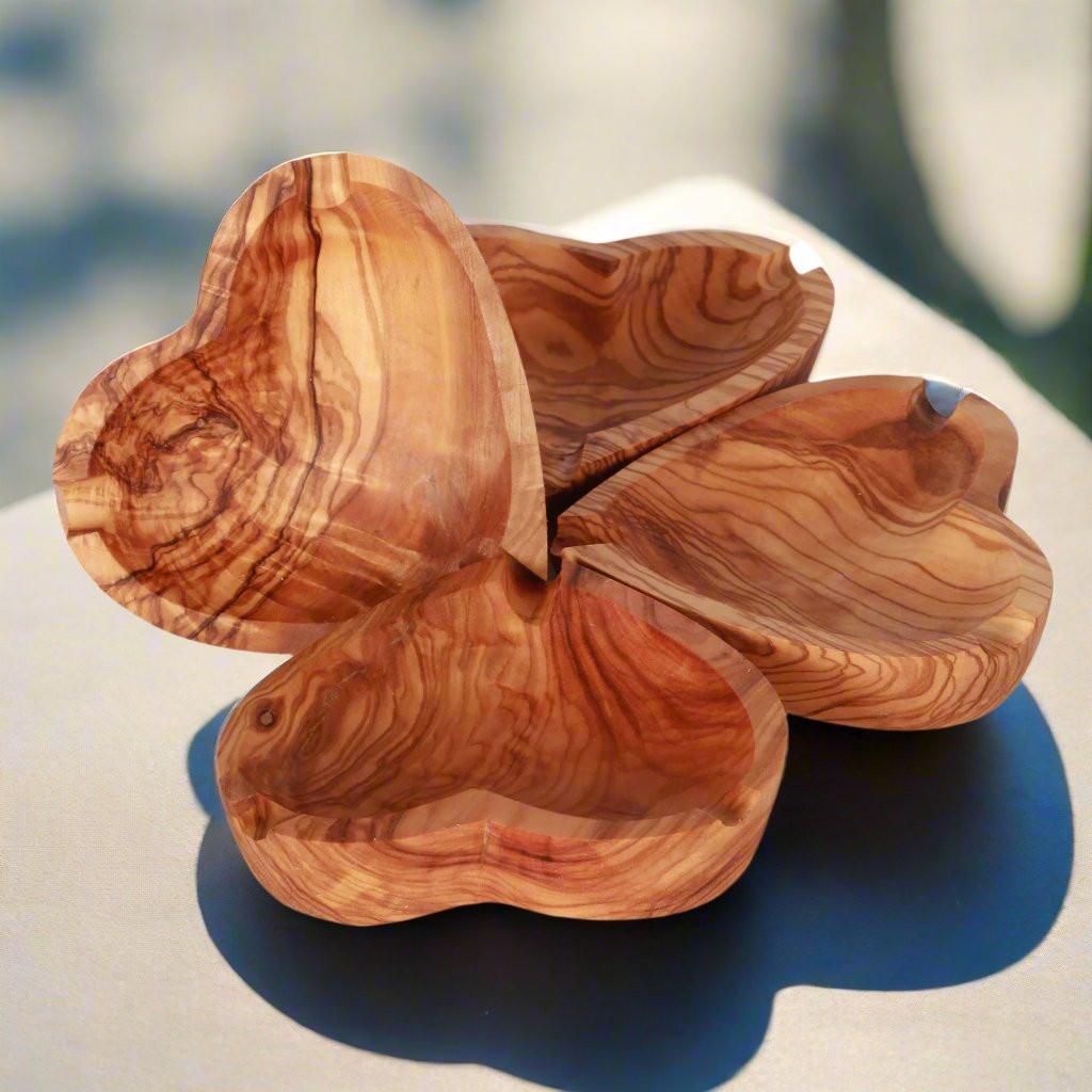 VOW | Olive wood Heart shaped ashtray Main image