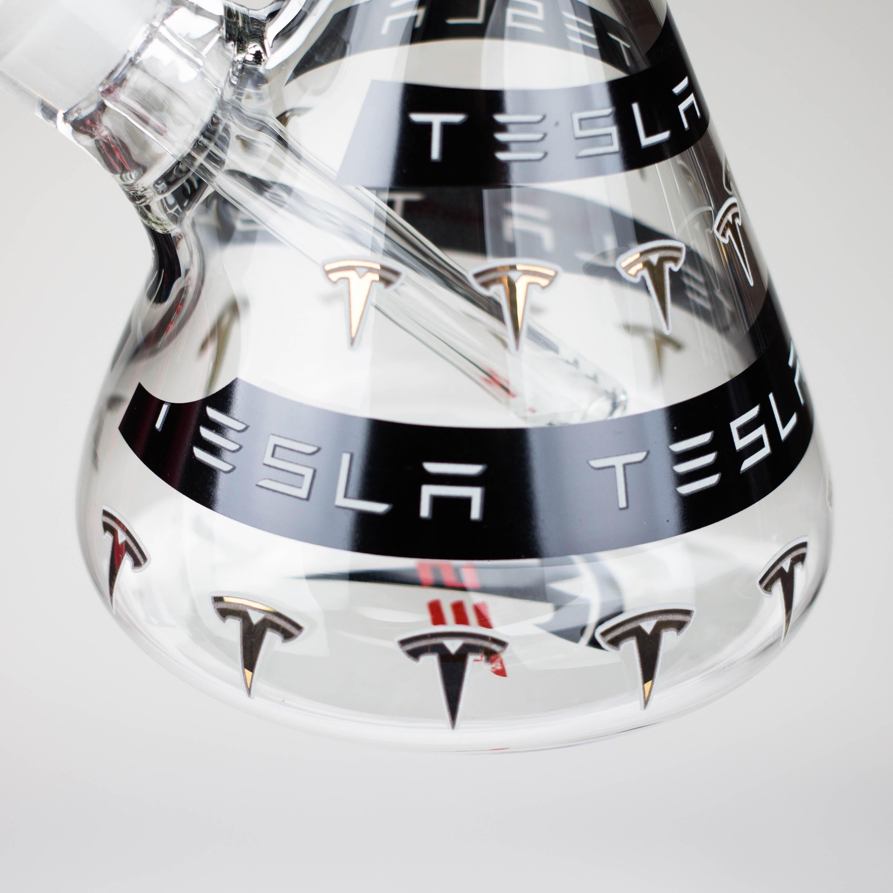TSLA Glow in the Dark 14" 9 mm glass bong [PIP866]