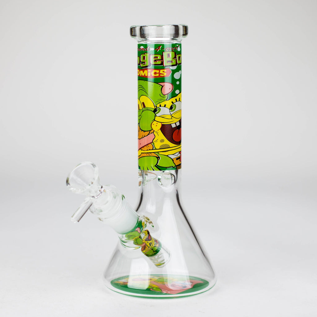 7.5" 4mm Cartoon Design Beaker Bong [PIP877]