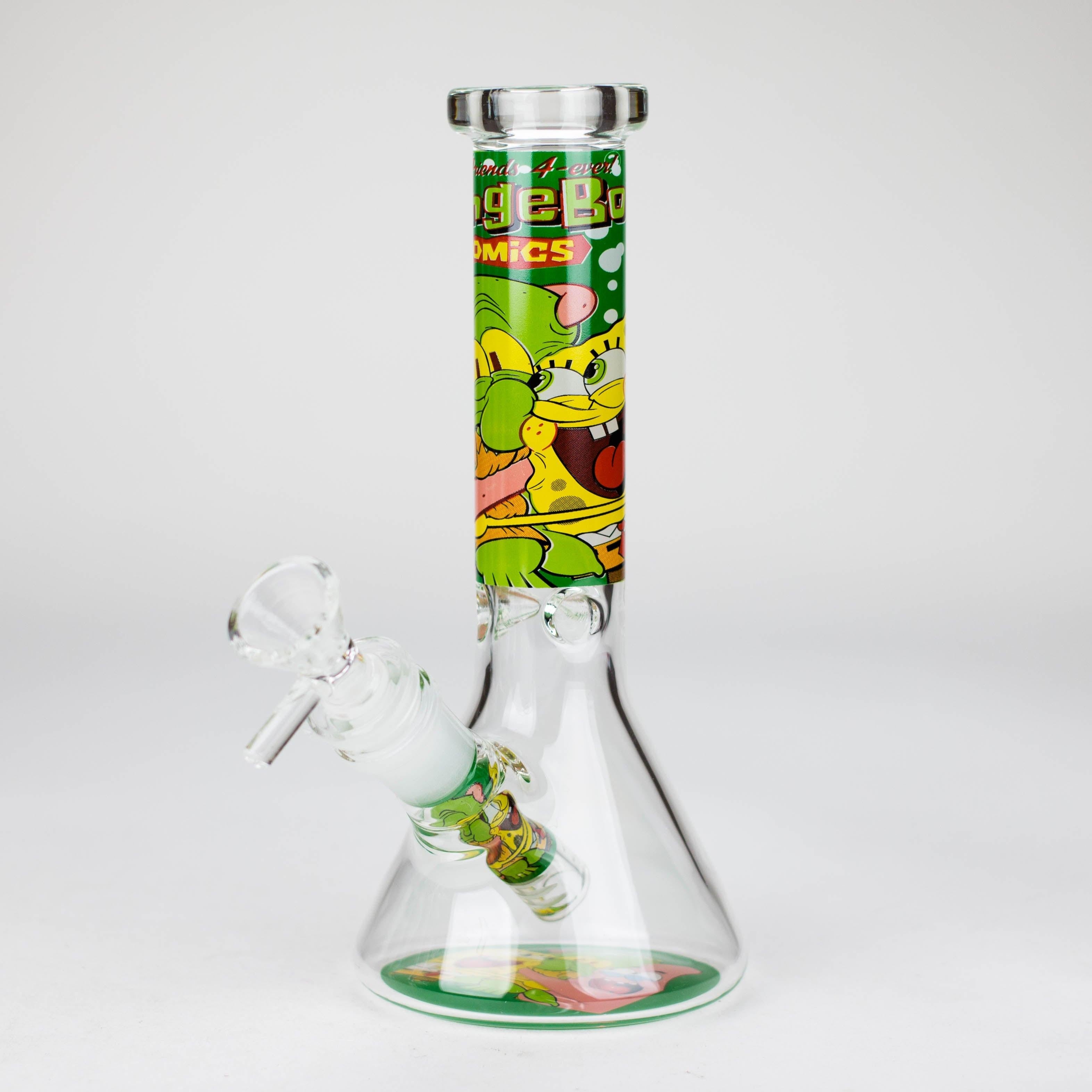7.5" 4mm Cartoon Design Beaker Bong [PIP877]