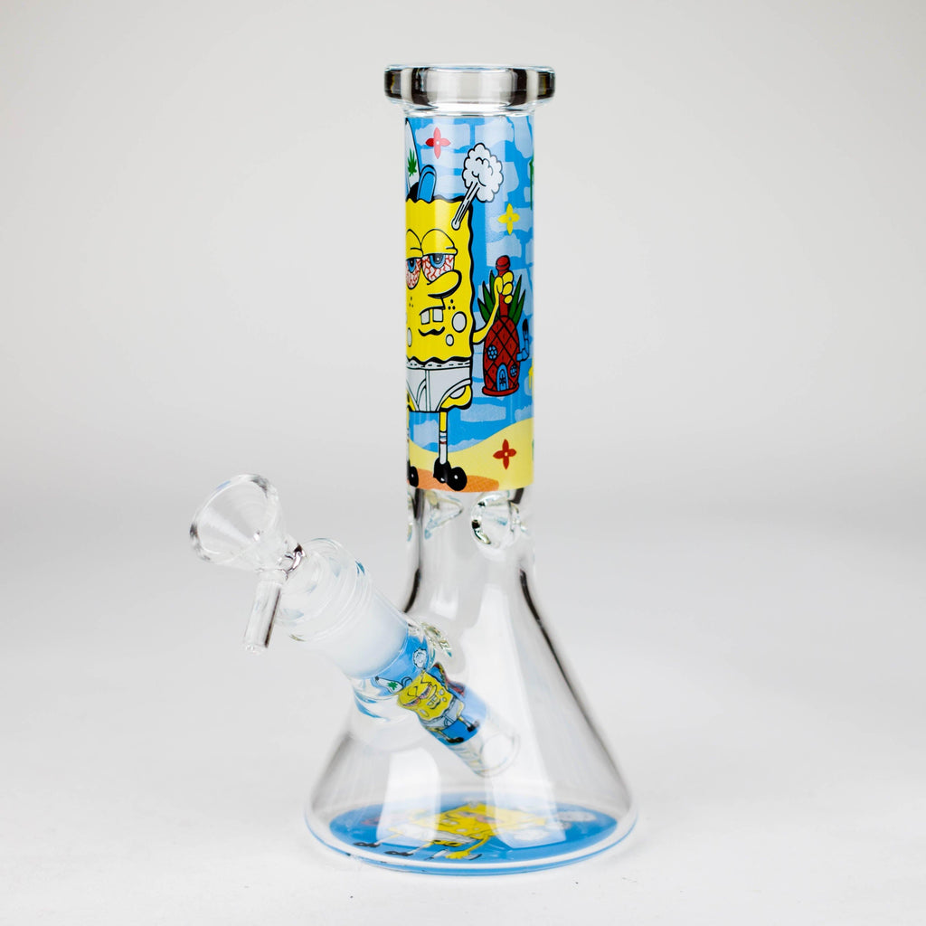7.5" 4mm Cartoon Design Beaker Bong [PIP877]