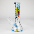7.5" 4mm Cartoon Design Beaker Bong [PIP877]