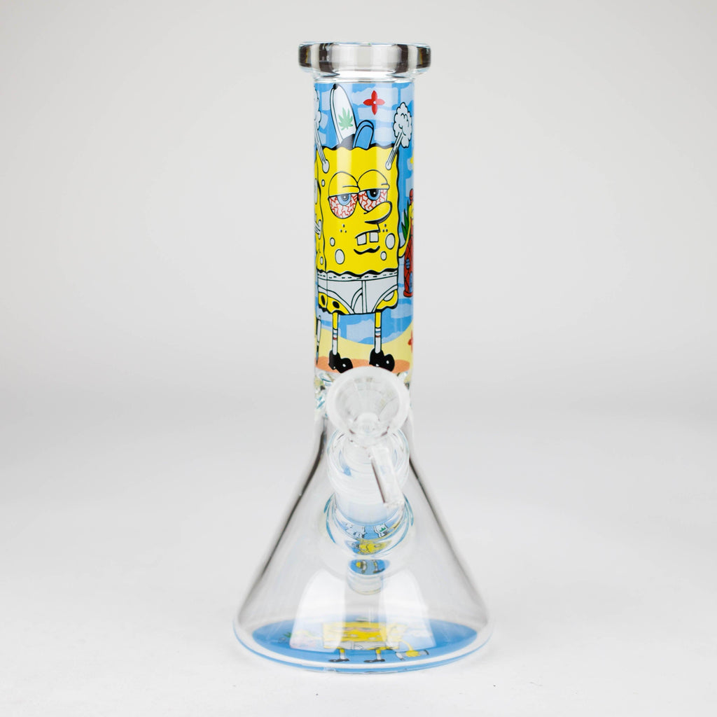 7.5" 4mm Cartoon Design Beaker Bong [PIP877]