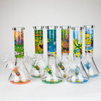 7.5" 4mm Cartoon Design Beaker Bong [PIP877]