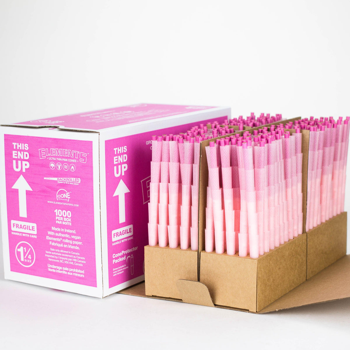 Elements | Ultra Thin Pink Cone Bulk 1000 1 1/4 Main image