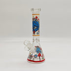 9" 4mm Assorted Characters Beaker Bong [093204P]