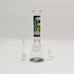 9" 4mm Assorted Characters Beaker Bong [093204P]