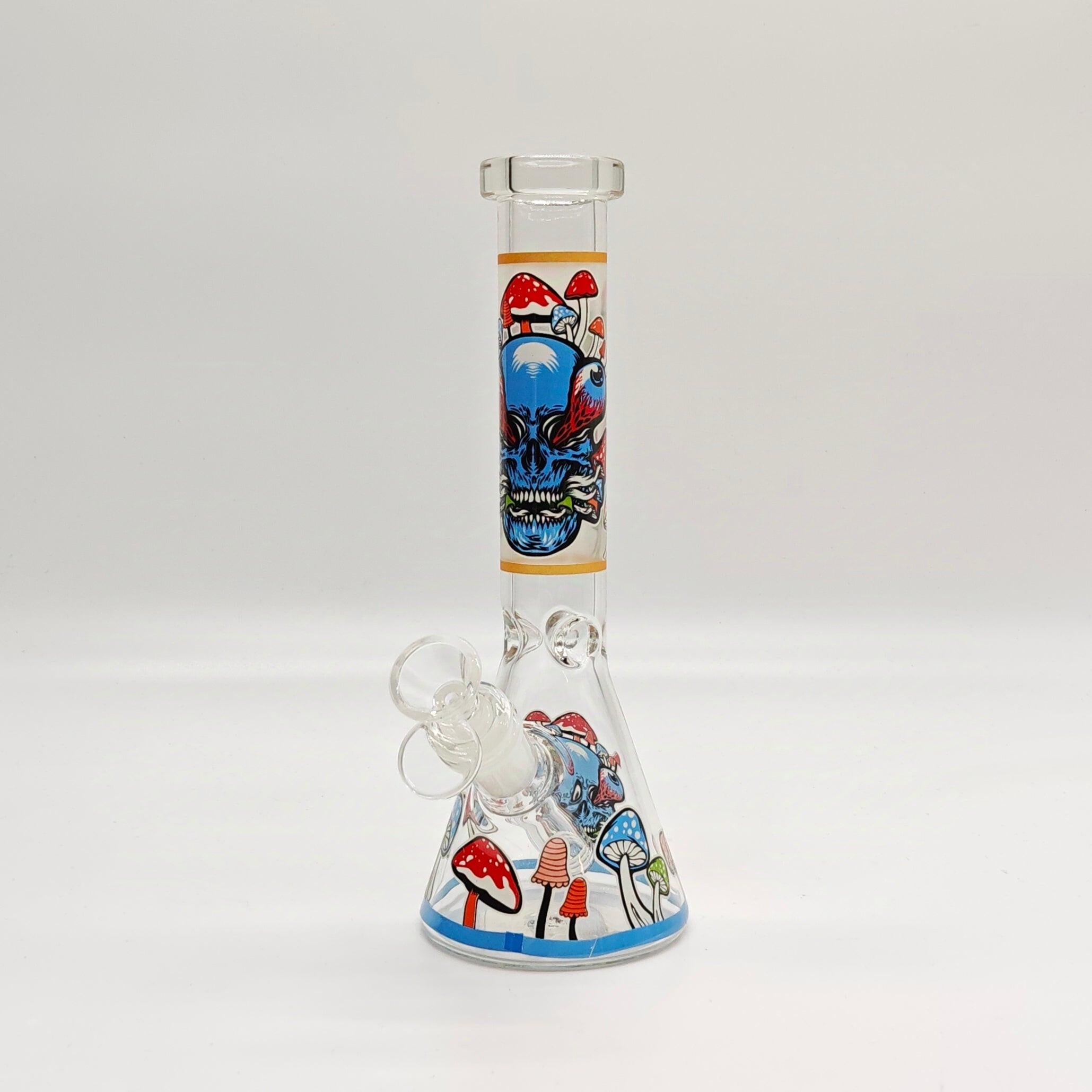 9" 4mm Assorted Characters Beaker Bong [093204P]