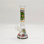 9" 4mm Assorted Characters Beaker Bong [093204P]