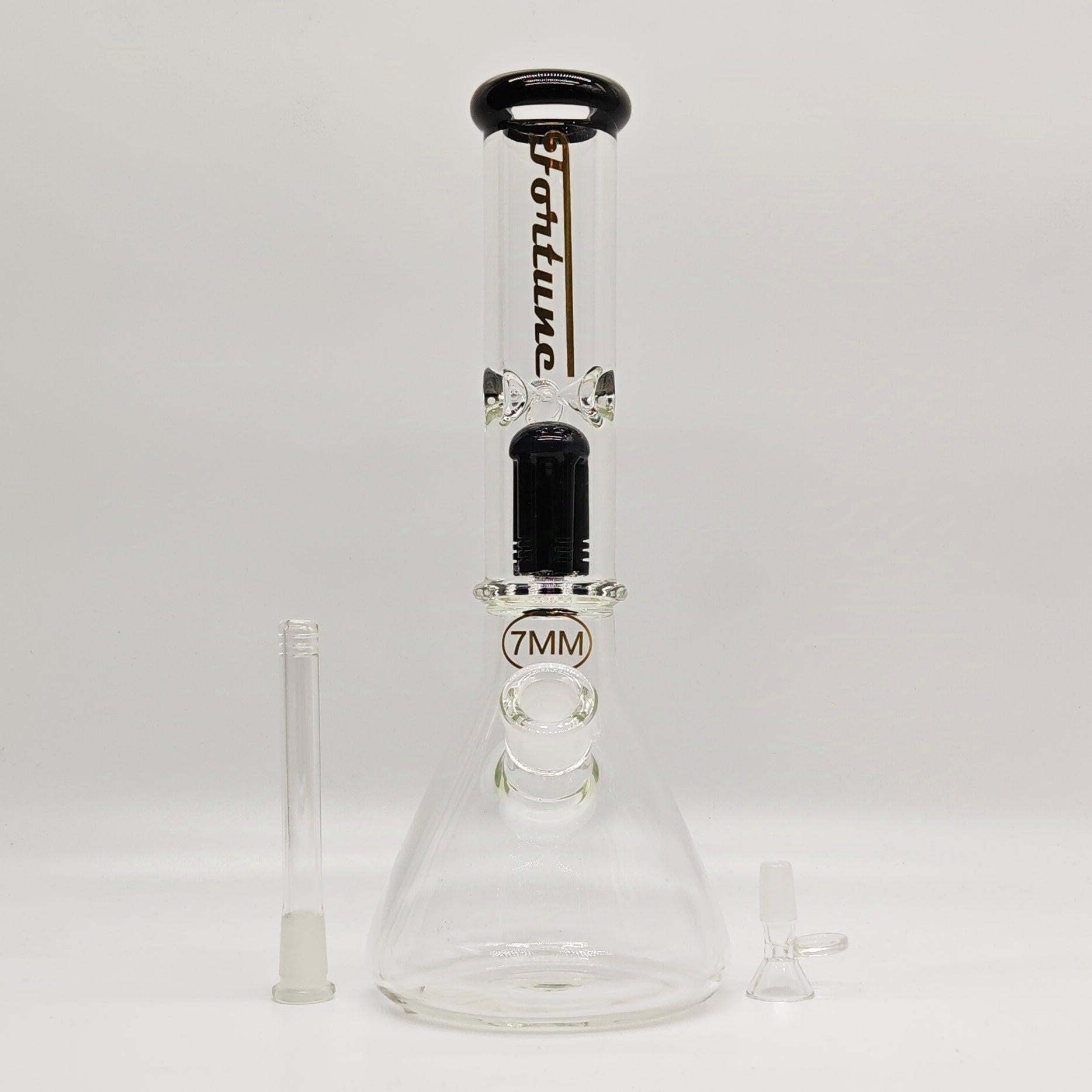Fortune | 14" 7mm Tree Percolator Beaker Glass Bong [P145007]