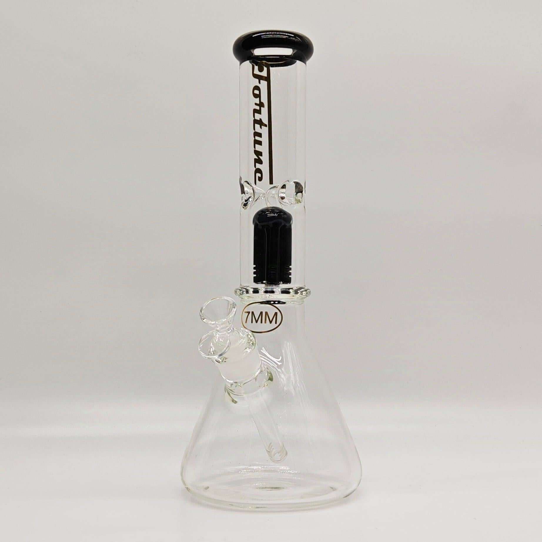 Fortune | 14" 7mm Tree Percolator Beaker Glass Bong [P145007]