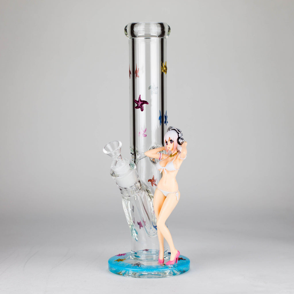 12" Figure Base Glass Bong