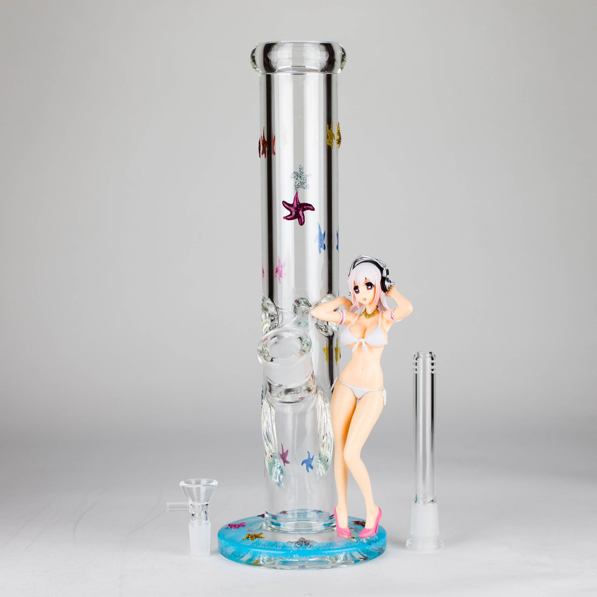 12" Figure Base Glass Bong