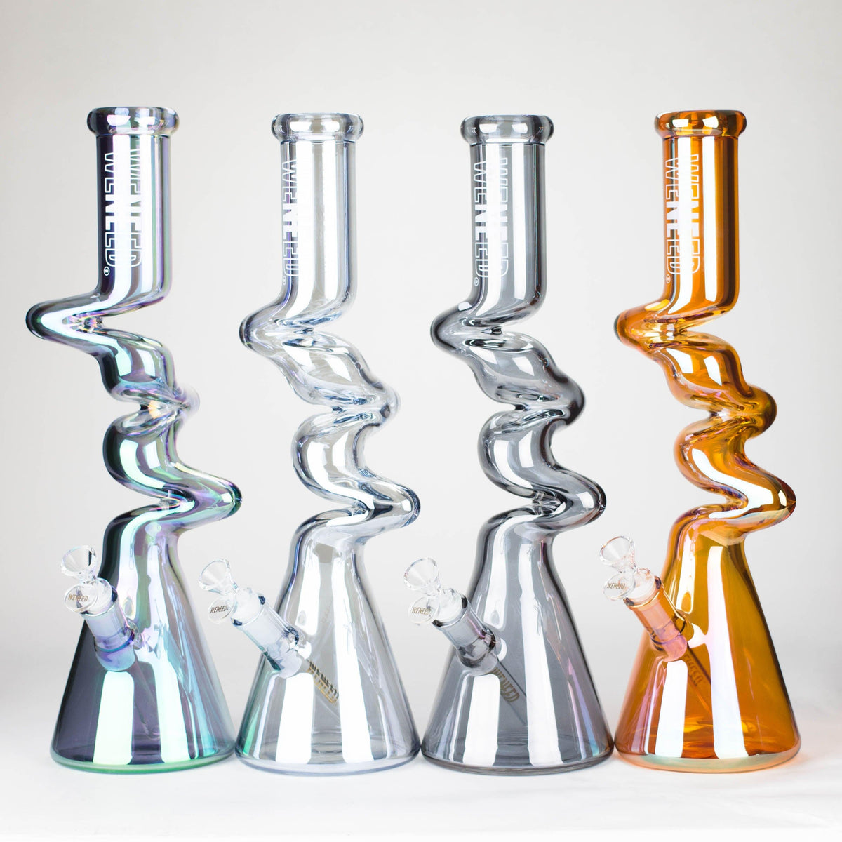 WENEED | 17.5" Iridescent Ripple Glass Bong Main image