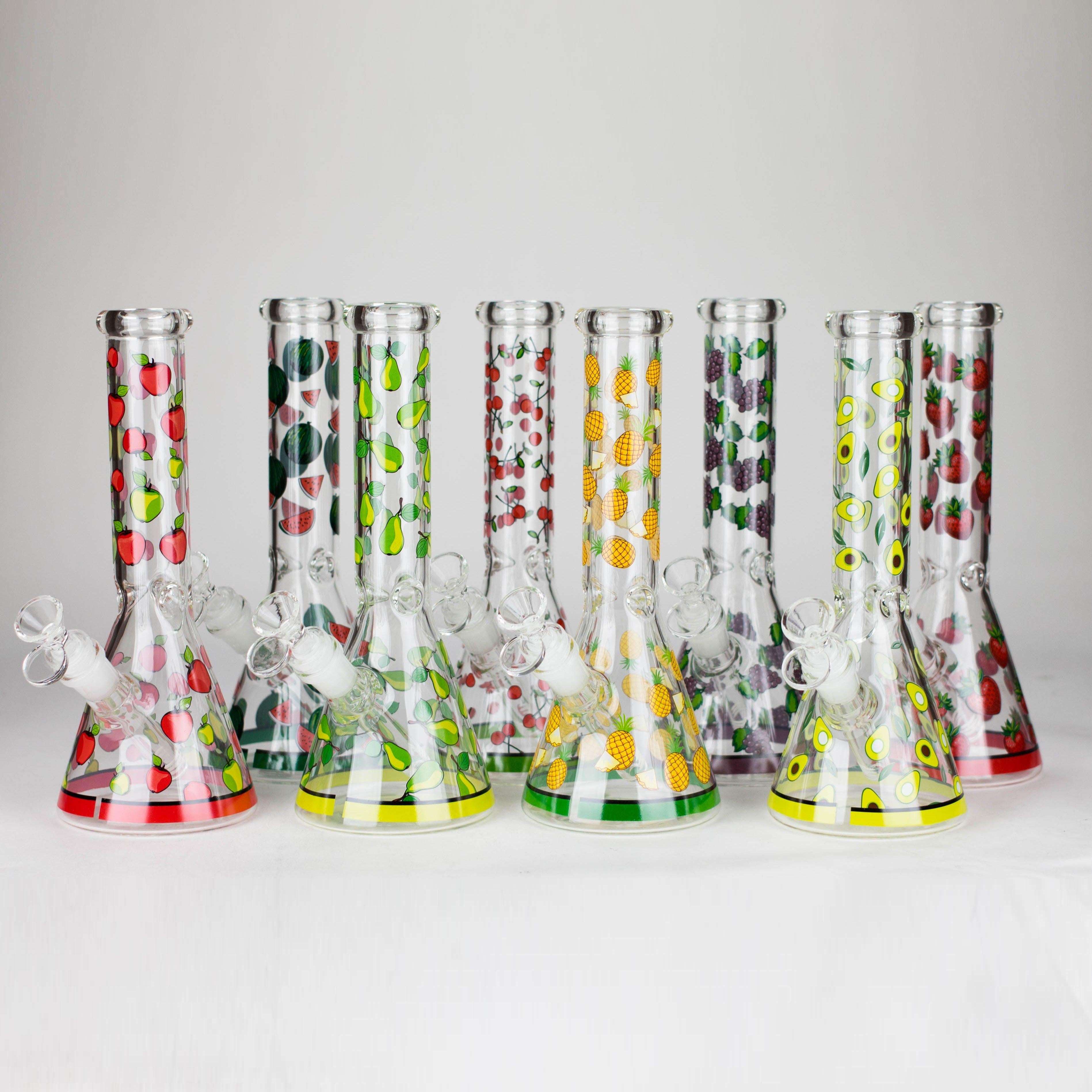 10" Glass Bong With Fruit Design Main image