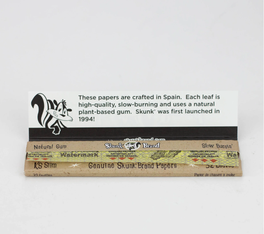 Skunk Brand | Hemp Rolling Papers King slim Box of 50