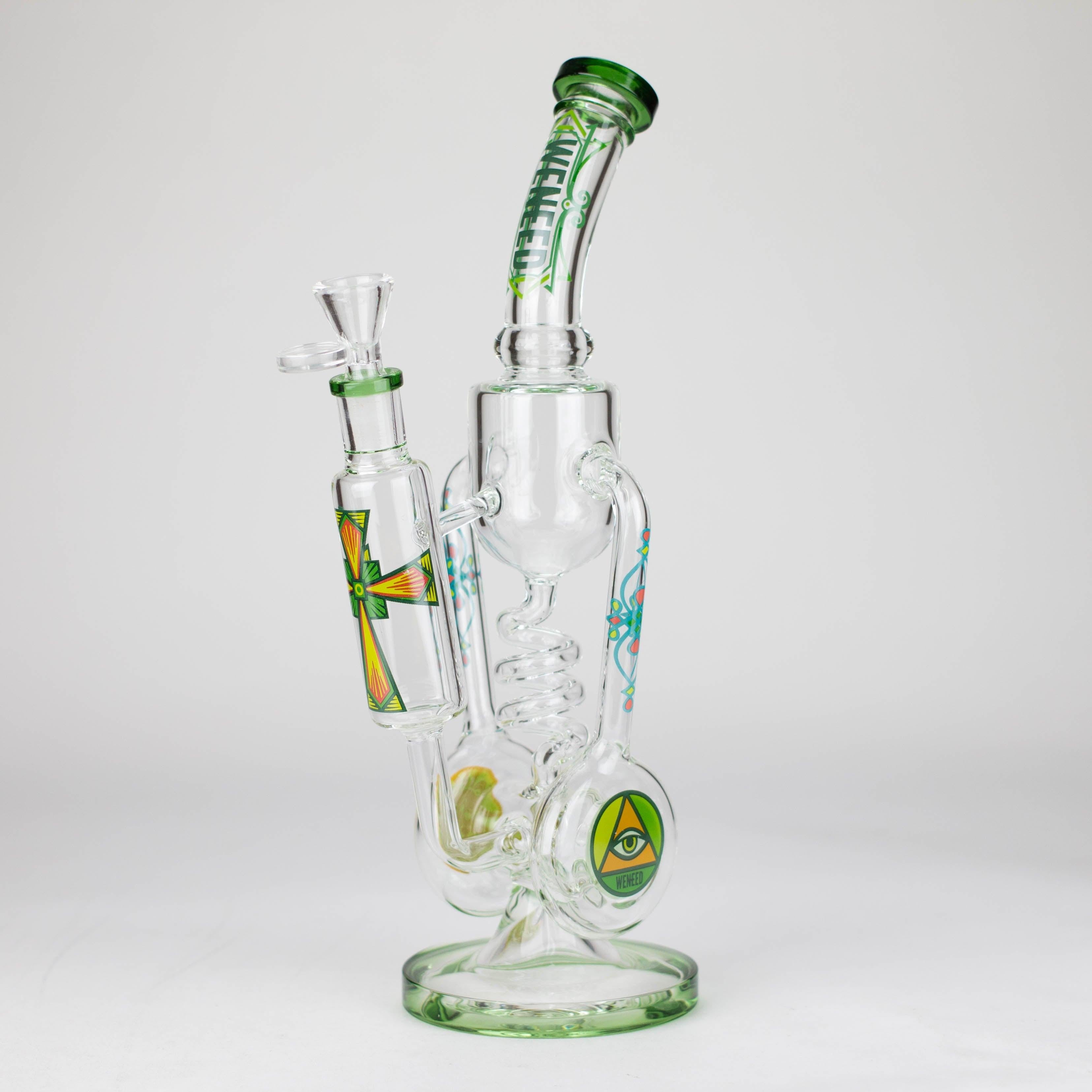 WENEED | 14" Spiral Recycler Glass bong