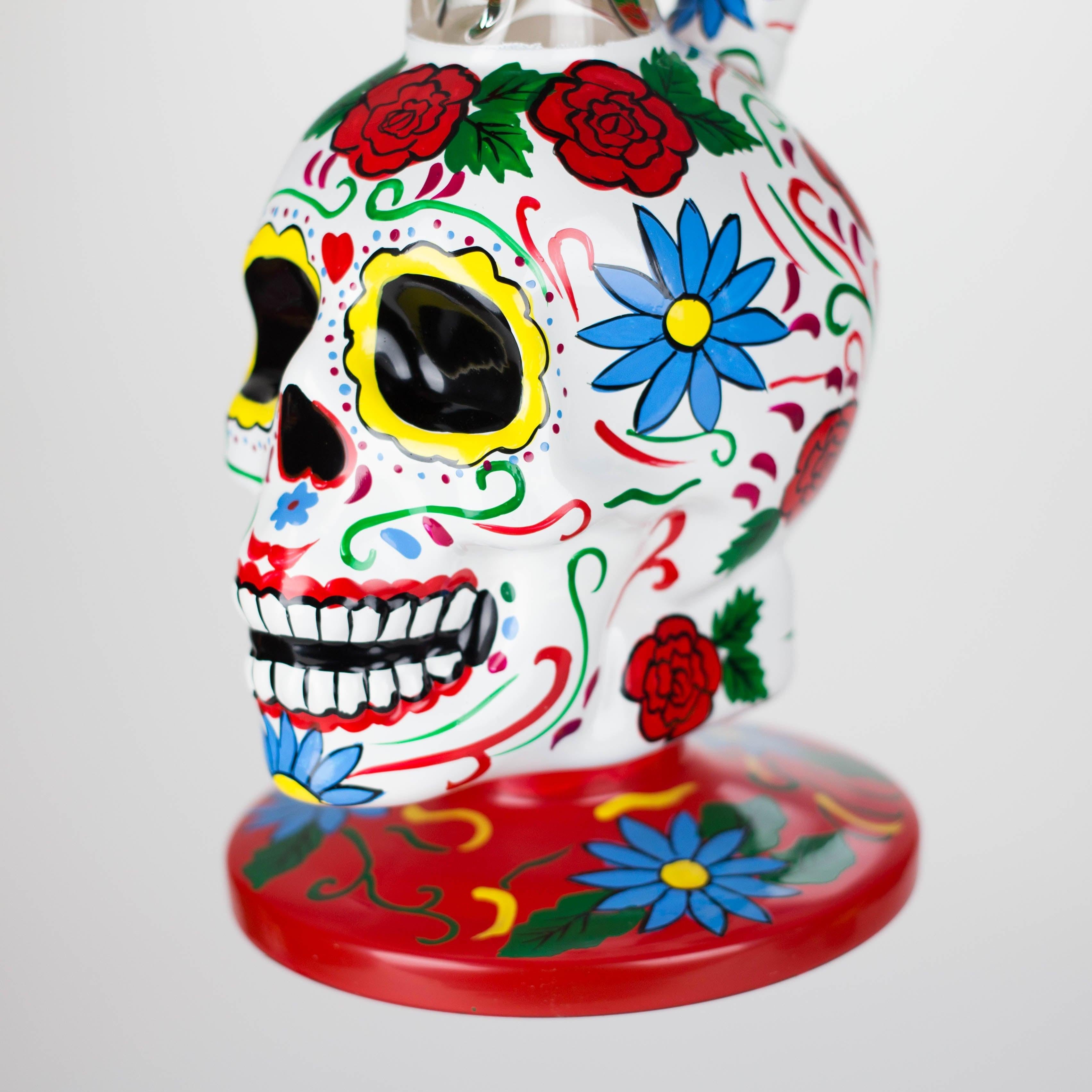10" Sugar Skull-Themed glass bong [SK Series] Secondary image