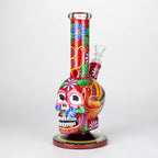 10" Sugar Skull-Themed glass bong [SK Series]