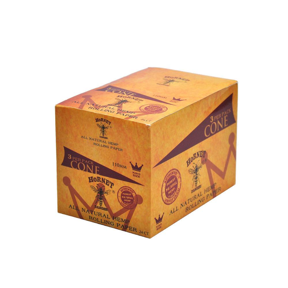 HORNET | King Size Natural Pre-Rolled Paper Cones 3 x 24CT Main image