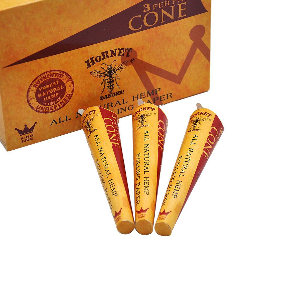 HORNET | King Size Natural Pre-Rolled Paper Cones 3 x 24CT Secondary image
