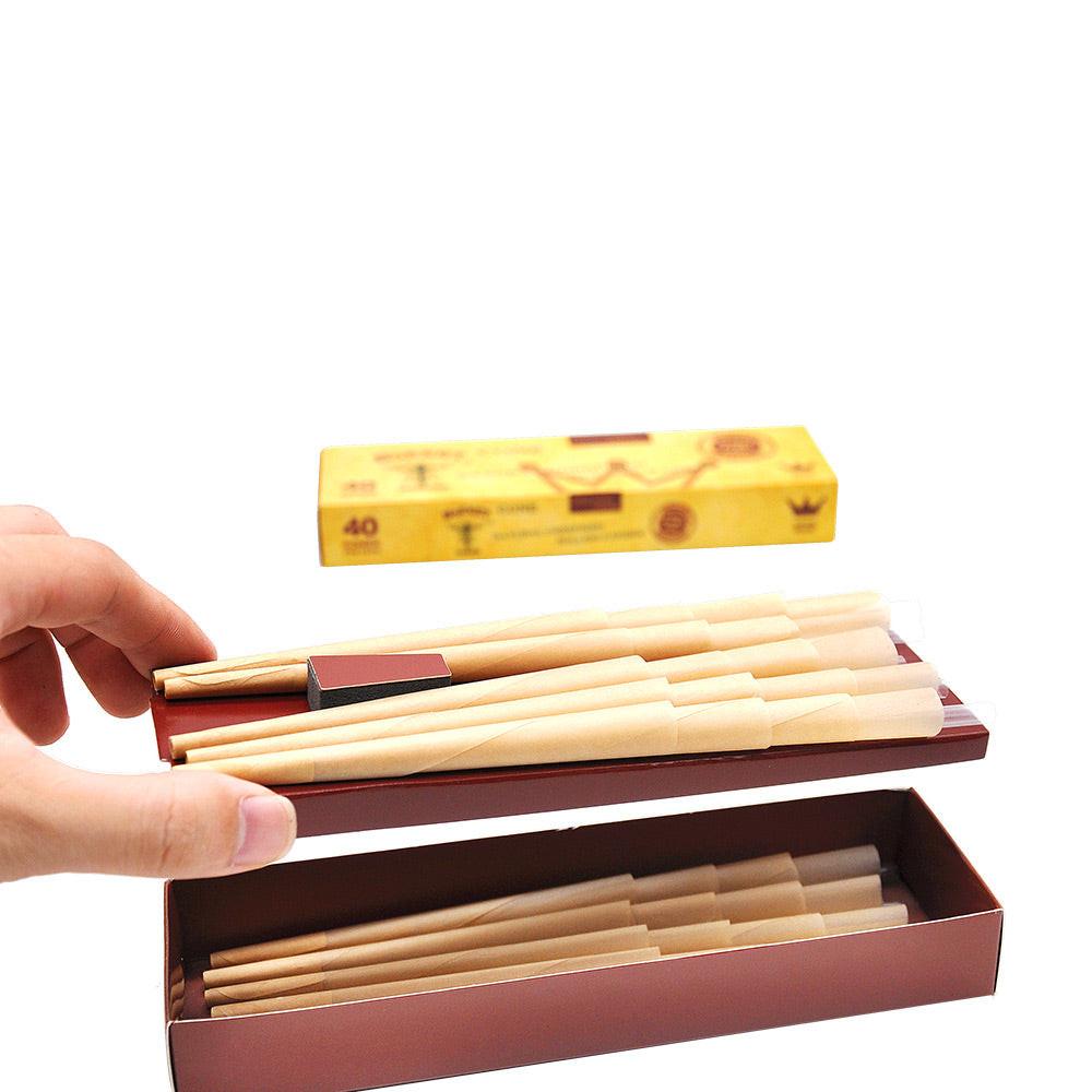 HORNET | Natural Unrefined King Size Pre Rolled Paper Cones Smoking 40 Pack Cone