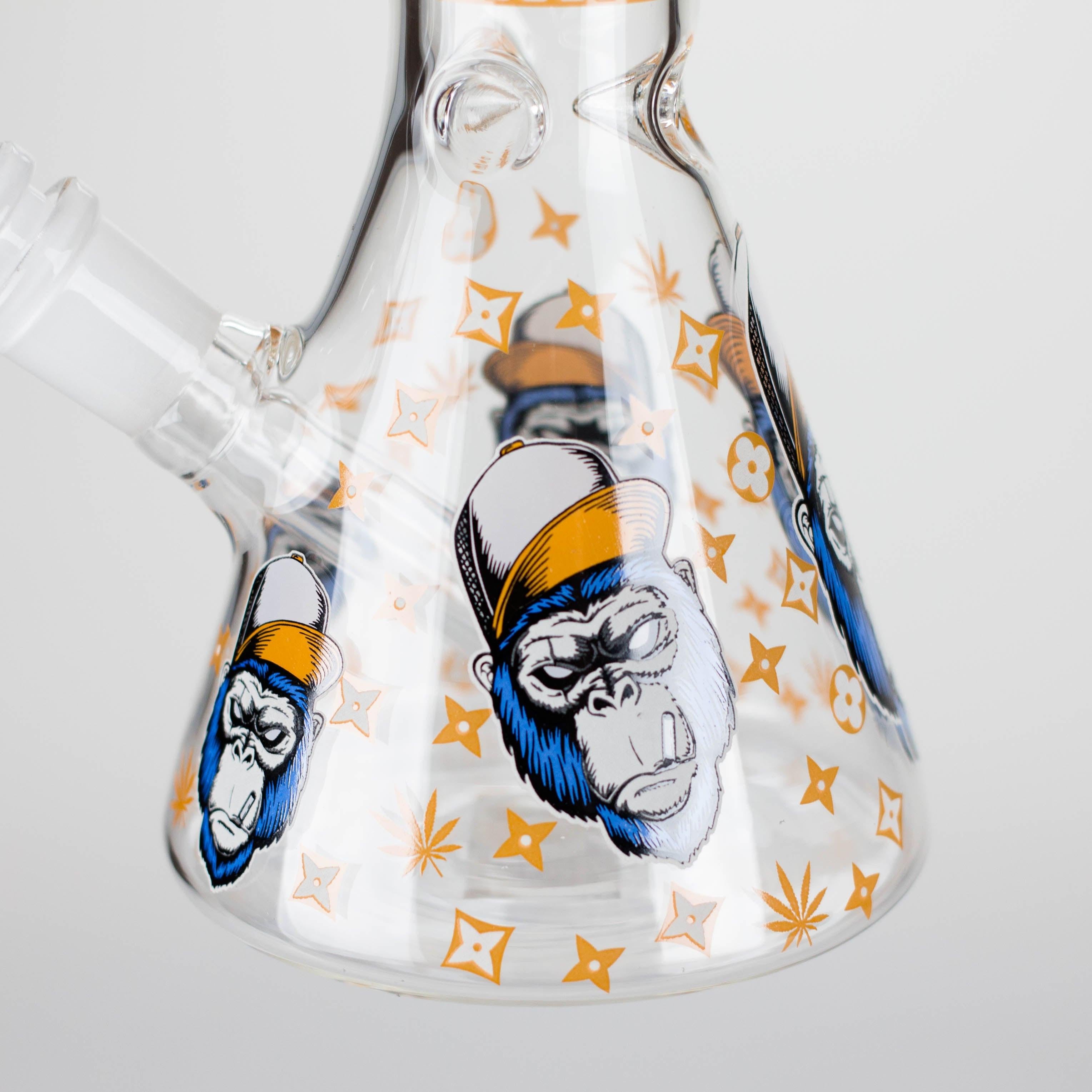 10" Gorilla Designs Glow In The Dark beaker bong In the Box [PIP302]
