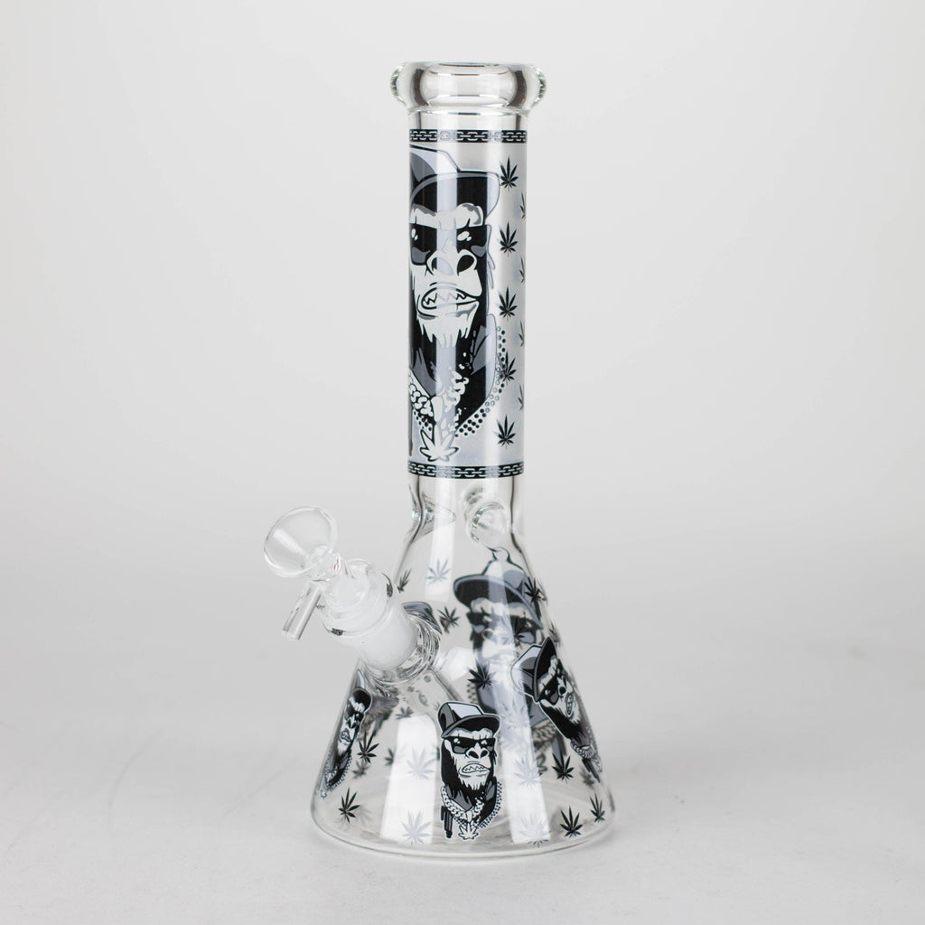10" Gorilla Designs Glow In The Dark beaker bong In the Box [PIP302]