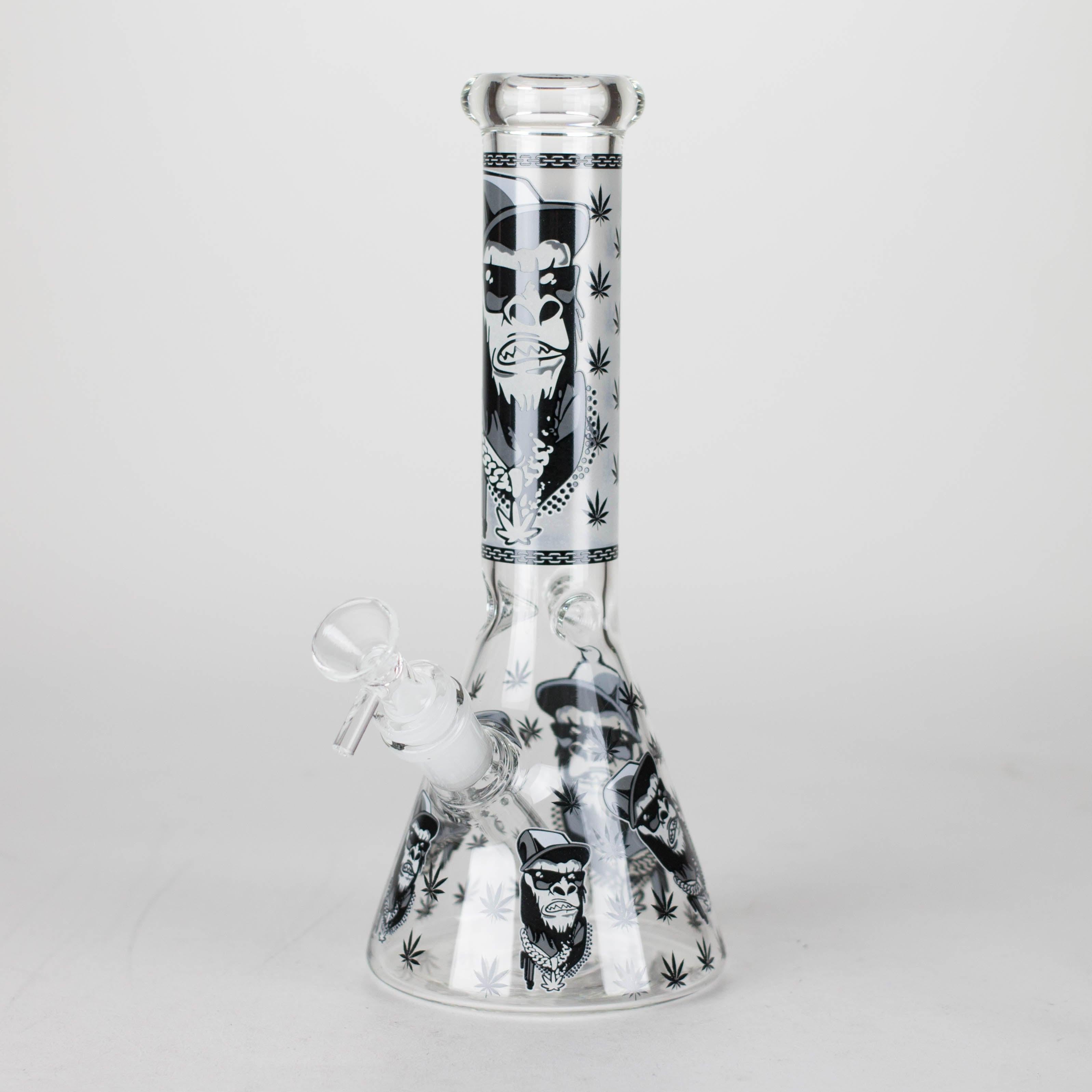10" Gorilla Designs Glow In The Dark beaker bong In the Box [PIP302]