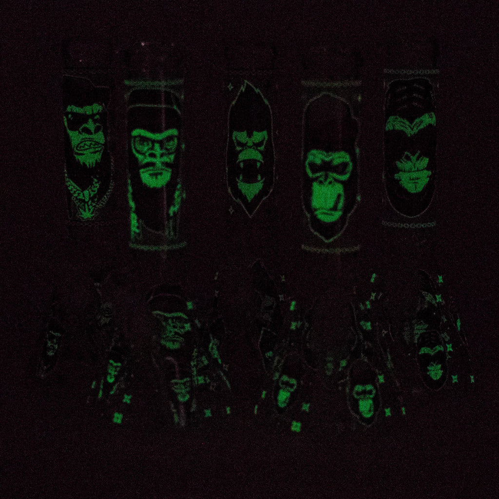 10" Gorilla Designs Glow In The Dark beaker bong In the Box [PIP302]