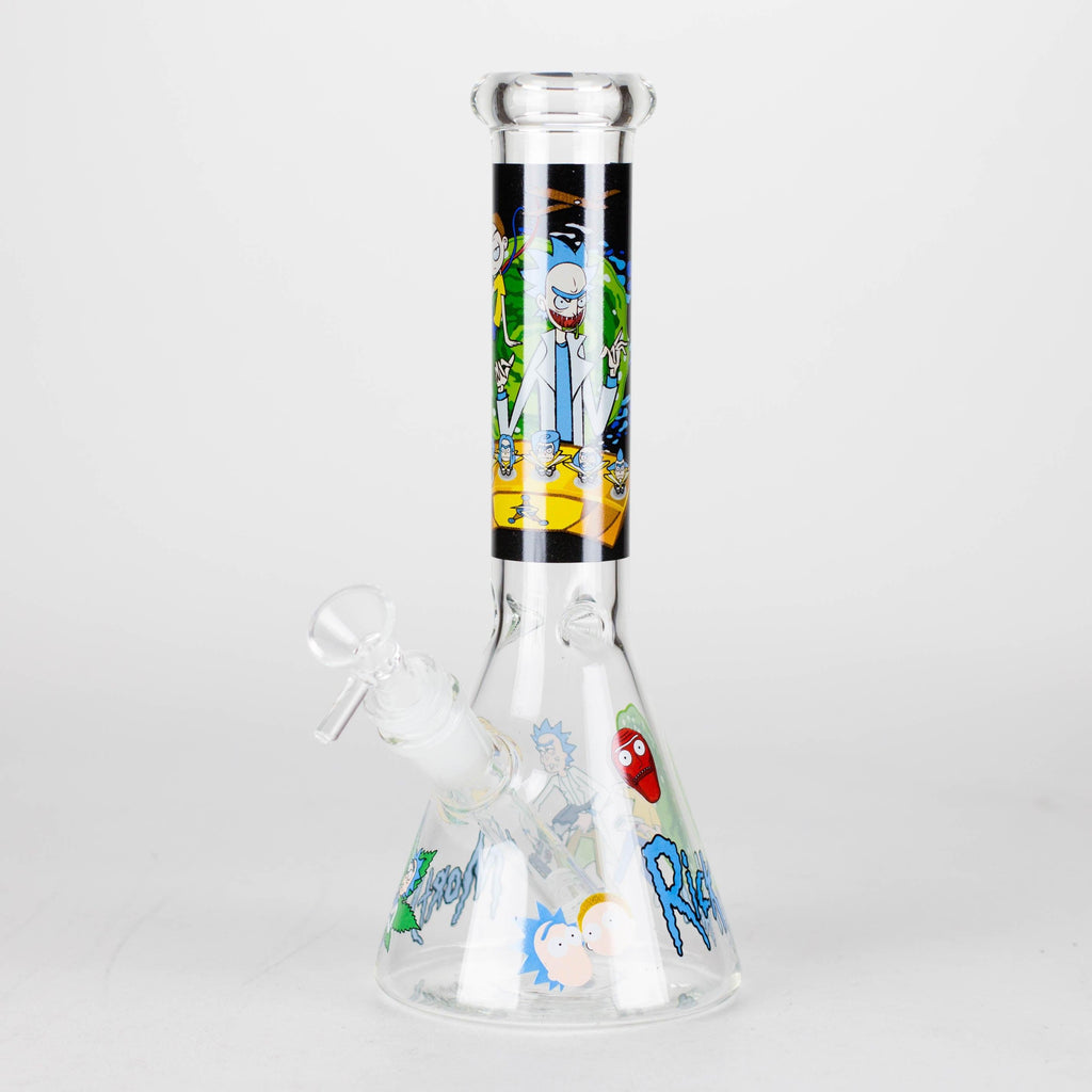 10" Cartoon Designs Glow In The Dark beaker bong In the Box [PIP302]