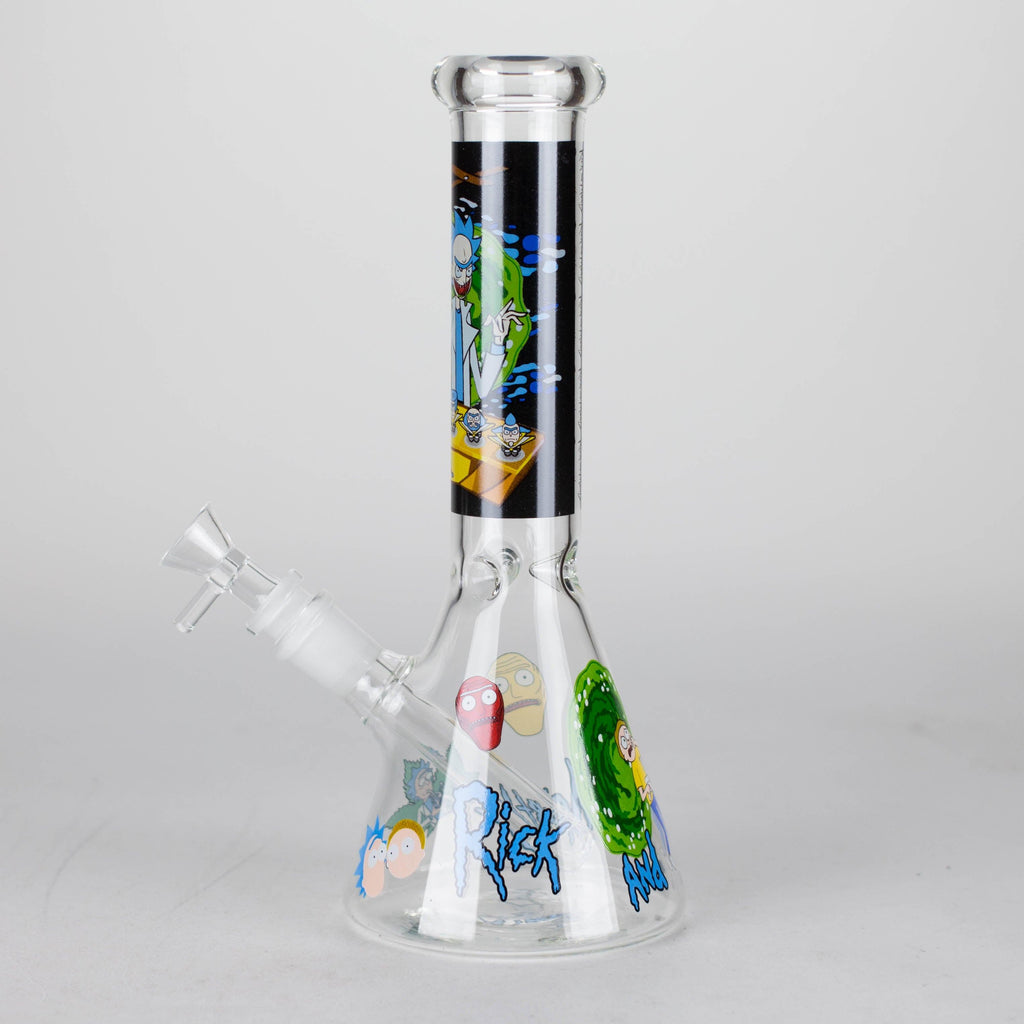 10" Cartoon Designs Glow In The Dark beaker bong In the Box [PIP302]