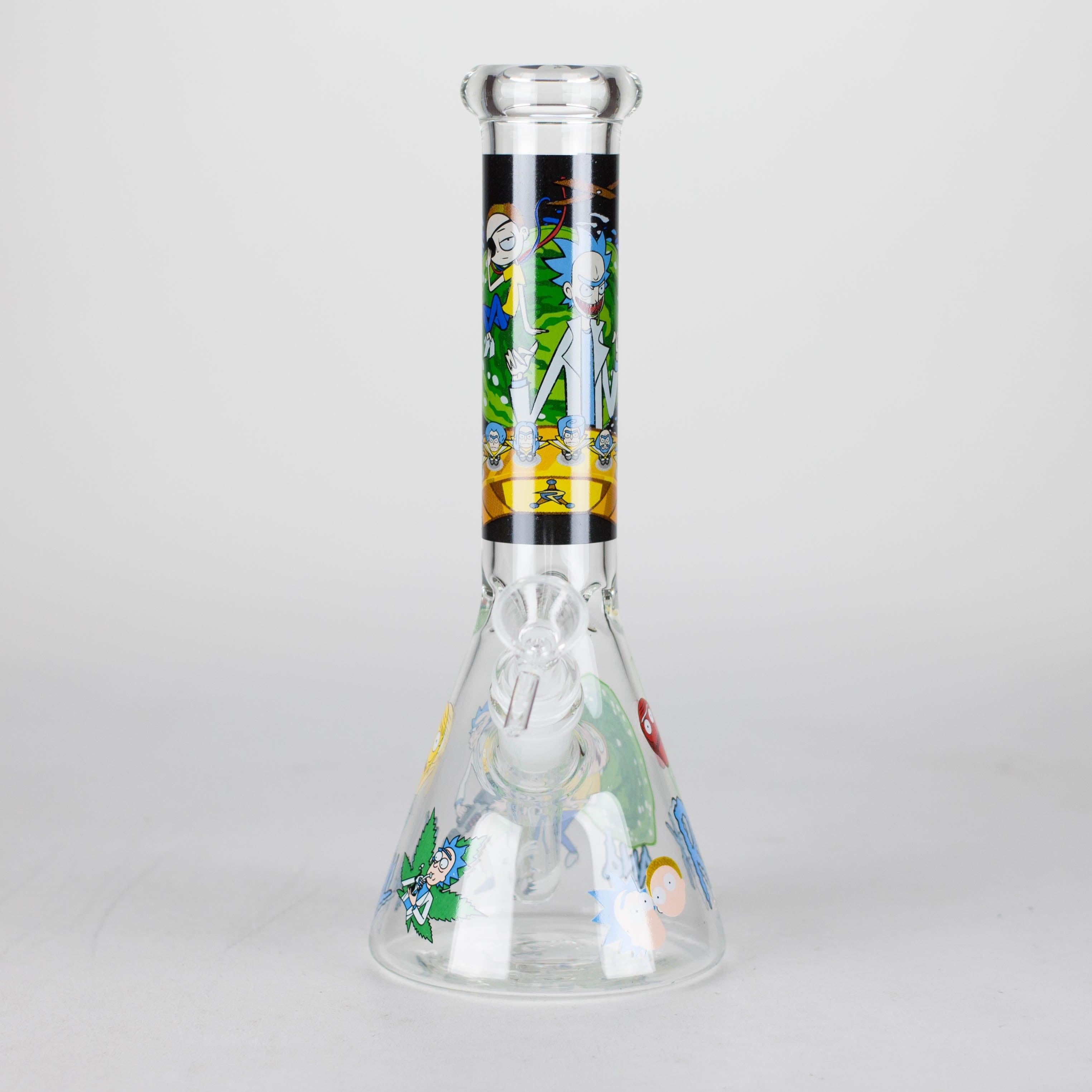 10" Cartoon Designs Glow In The Dark beaker bong In the Box [PIP302] Secondary image