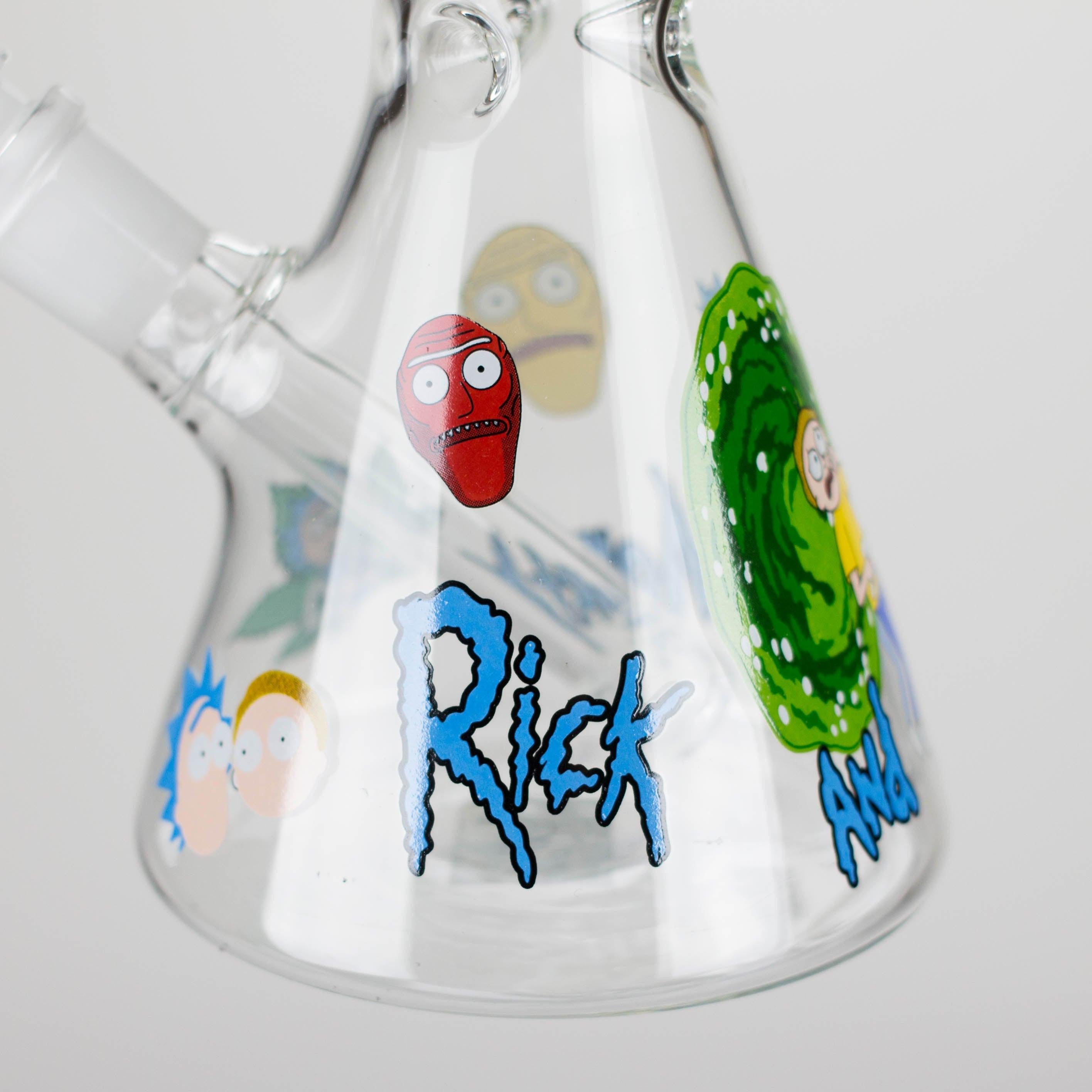 10" Cartoon Designs Glow In The Dark beaker bong In the Box [PIP302]