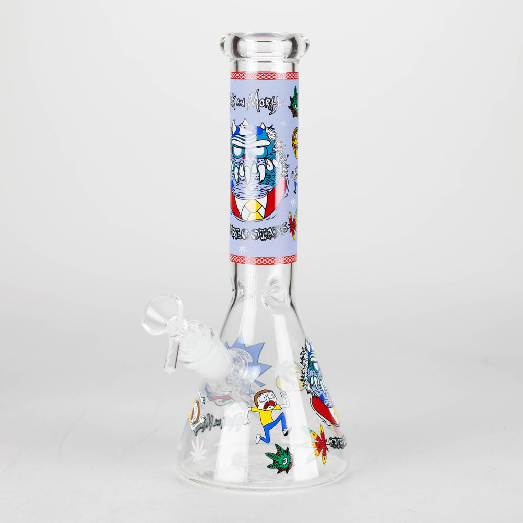 10" Cartoon Designs Glow In The Dark beaker bong In the Box [PIP302]