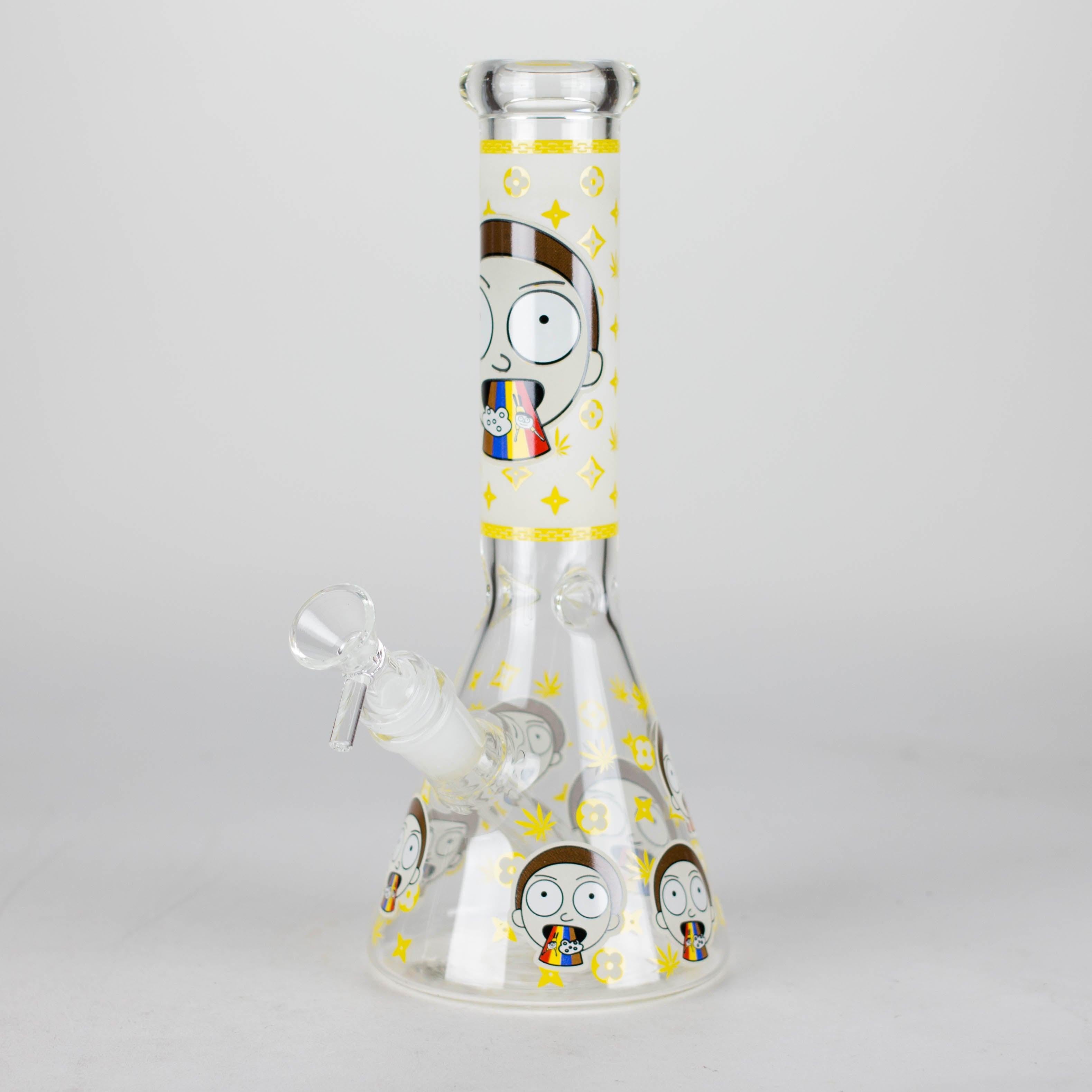 10" Cartoon Designs Glow In The Dark beaker bong In the Box [PIP302]