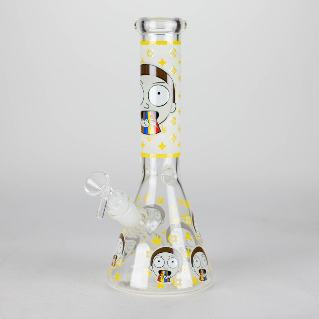 10" Cartoon Designs Glow In The Dark beaker bong In the Box [PIP302]