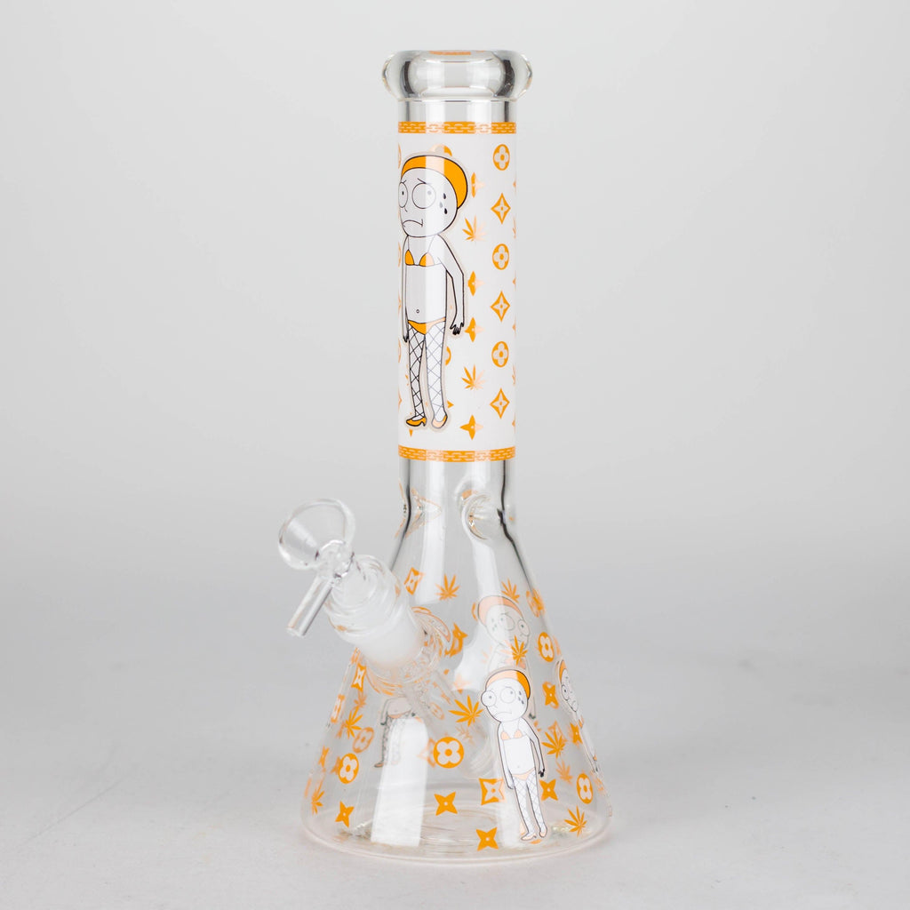 10" Cartoon Designs Glow In The Dark beaker bong In the Box [PIP302]