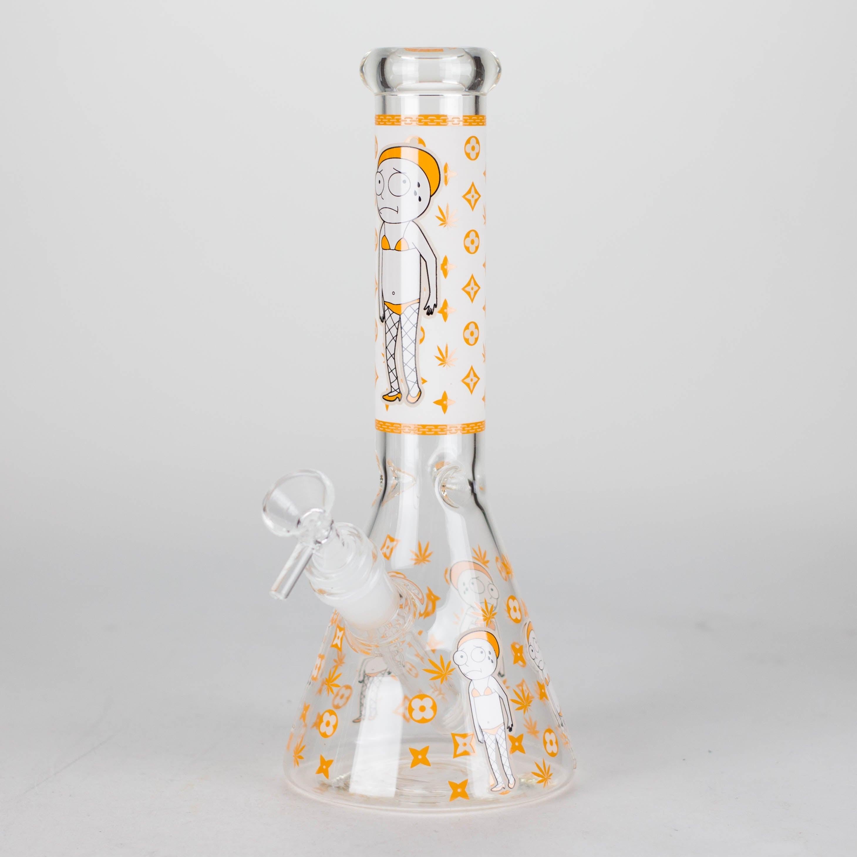 10" Cartoon Designs Glow In The Dark beaker bong In the Box [PIP302]